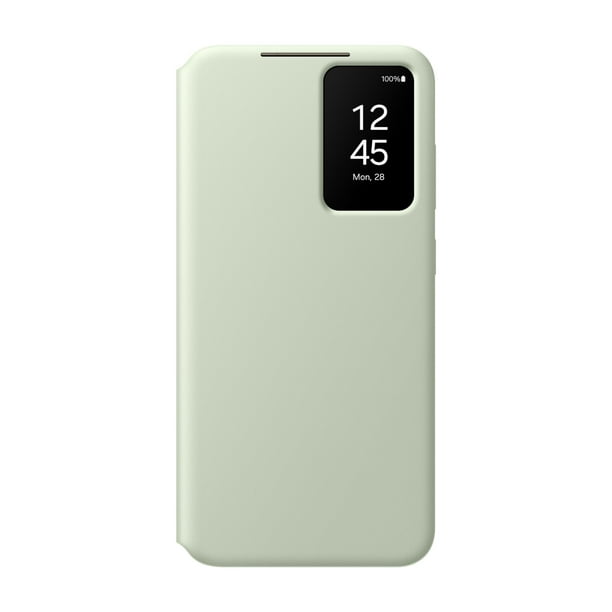 Funda para teléfono Samsung Galaxy S24+ Plus S-View Wallet, color verde claro