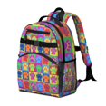 thumbnail image 2 of Colorful Dog Paw Footprint Backpack for School,Cute School Bag,Schoolbag with Adjustable Shoulder Straps & Padded Back,15.25"x11.5"x5.25", 2 of 6