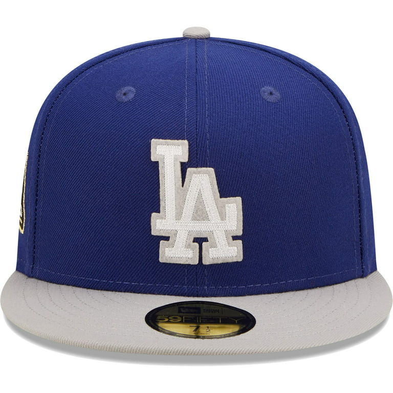 Men's New Era Royal/Gray Los Angeles Dodgers 2020 World Series Champions  Letterman 59FIFTY Fitted Hat 