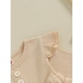 thumbnail image 6 of Bagilaanoe Newborn Autumn Outfits Baby Girl Rompers Dress Ruffle Long Sleeve Bodysuit 6M 12M 18M 24M Infant Patchwork A-line Dresses, 6 of 9