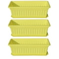 thumbnail image 2 of Limei 3 Packs 19.7 Inch Yellow Rectangular Window Flower Box Planter with Tray for Balcony, Windowsill, Garden, 2 of 7