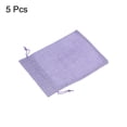 thumbnail image 3 of REGALWOVEN Small Burlap Bags with Drawstring, Jewelry Pouches for Wedding Party Purple 6" x 8", 3 of 5