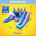 thumbnail image 2 of Pogo Bounce House Crossover Double Water Slide Bouncy Castle Combo Pink 16.5 ft L x 15 ft W x 11 ft H, 2 of 8