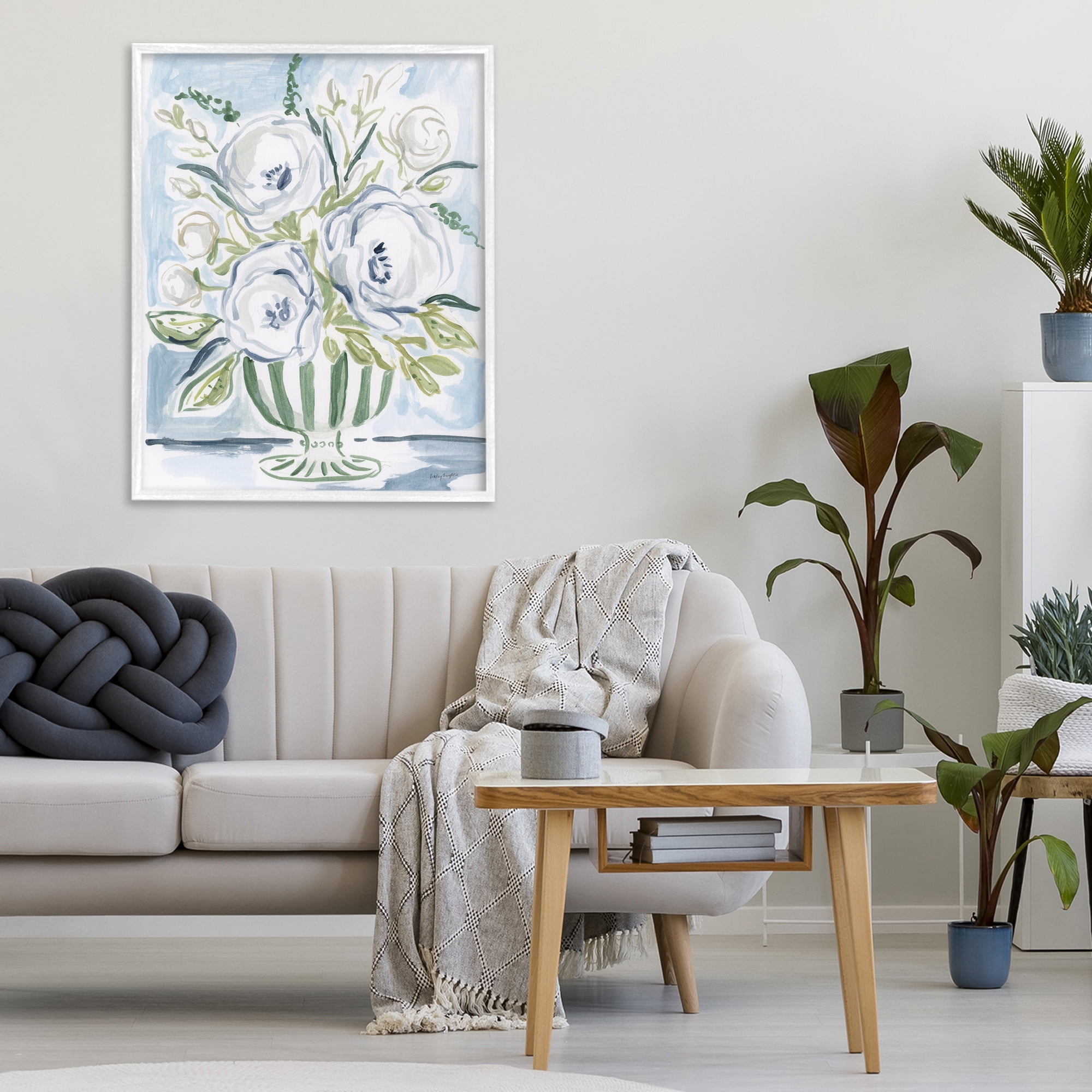 Stupell Industries Fiona Pastel Floral Bouquet White Framed Giclee Art, design by Haley Knighten