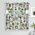 thumbnail image 2 of Halloween Kitchen Curtains Spooky Skeleton Gothic Kitchen Curtains Sets for Windows Halloween Window Valance 3 Piece Set for Kitchen Decorations, 2 of 5