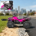 thumbnail image 5 of Kerry Yoo SAT5 24V Kids ATV, Licensed Can-am 4 Wheeler for Kids, Children Electric Car, 2 Seats, Parental Handle, Suspension, Safety Belt, Music-Pink, 5 of 7