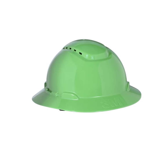 Hard Hat, Full Brim, 4pt. Ratchet, Green