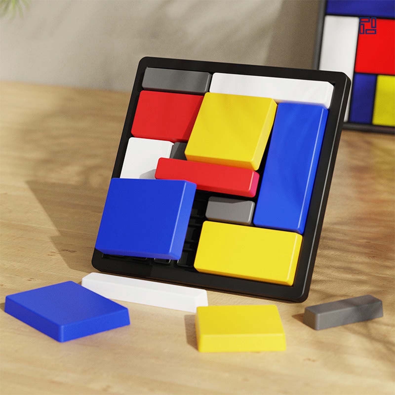 RRJ Geometric Block Puzzle Game, 88 Challenging Logic Puzzles forKidsAdults, Educational LearningToys, Brain Teaser Games for Critical Thinking Skills, Family Interactive Activities,