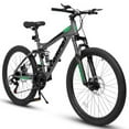 thumbnail image 1 of Bicicleta de montaña de suspensión completa de 27,5 pulgadas, amortiguadores dobles delanteros y traseros, frenos de disco mecánicos, 21 velocidades, adecuado para hombres y mujeres, 1 of 5