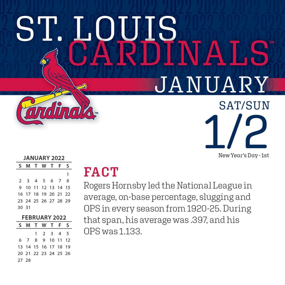St Louis Cardinals 2022 Box Calendar (Other)