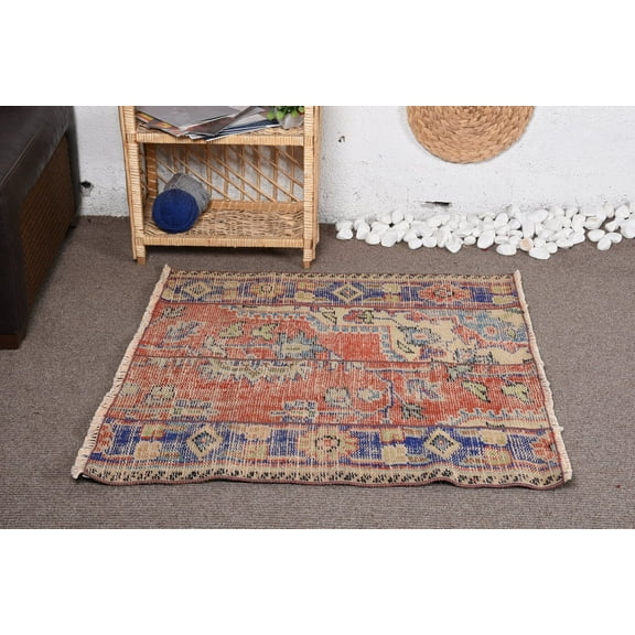 Kilim, Old Rugs, 3.3x3.1 ft Small Rug, Vintage Rugs, Antique Rug, Moroccan Rug