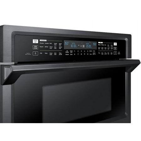 Samsung - 30" Microwave Combination Wall Oven with Steam Cook and WiFi - Black Stainless Steel