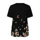 thumbnail image 5 of Blusa informal con cuello en V y manga corta con estampado de verano para mujer con estilo OAVQHLG3B Store  lin121212, 5 of 5