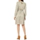 thumbnail image 3 of Vestido Floral de Mujer Inspire Chic con Cuello Mock, Manga Larga, Cintura Ajustable, Largo a la Rodilla, Estilo Boho, Talla XS, Verde Guisante, 3 of 6