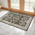 thumbnail image 3 of Living Room Runner Rug Washable - 2x3 Large Bedroom Rug Distressed Oriental Non-Slip Non-Shedding Print Floor Carpet for Dining Room Kitchen (Black,2x3), 3 of 9