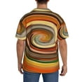 thumbnail image 3 of Uemuo Colorful Swirl Pattern Cotton Linen Short Sleeve Shirts,Casual Lightweight Button Down Shirts,Vacation Beach Summer Tops-, 3 of 7