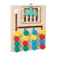 thumbnail image 1 of HILABEE Montessori Wooden Color Matching Puzzles Board Brain Teasers Game for Ages 3+ 4 Colors, 1 of 9