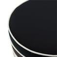 thumbnail image 6 of Posh Living Nicole Miller Binsa Horizontal Striped Velvet Ottoman in Black, 6 of 6