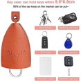 thumbnail image 4 of lot De 2 (orange + Vert), Porte-cls De Voiture En Cuir, Porte-cls Portable En Cuir Pu Impermable De Grande Capacit Pas Facile De Tomber Et De Pro, 4 of 5