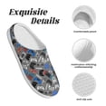 thumbnail image 5 of Lsque Video Game Pattern Womens Comfort Cotton on Scuff With Memory Foam and Anti-skid Sole Slipper-35/36, 5 of 7