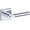 Polished Chrome, variant on Baldwin ENLKFCSR190 Lake Forest Single Cylinder Keyed Entry Door Lever Set - Black