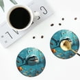 thumbnail image 4 of Pofeuu Realistic Ocean Shark Print Coasters for Drinks, 4Pack PU Leather Coasters, Bar Drink Coasters for Tabletop Protection, Furniture from Damage-Round Shape, 4 of 6