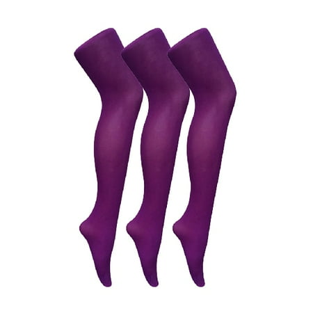 

3 Pair Multipack Womens Coloured Opaque 80 Denier Tights | Sock Snob | Plain Block Colour Tights