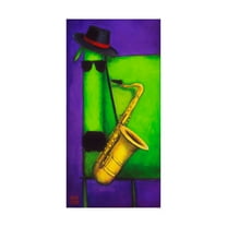Trademark Fine Art 'Sax Dog' Canvas Art by Daniel Patrick Kessler