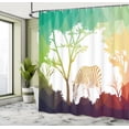 thumbnail image 5 of Ambesonne Digital Shower Curtain, Colorful Savannah Zebra, 69"Wx84"L, Multicolor, 5 of 5