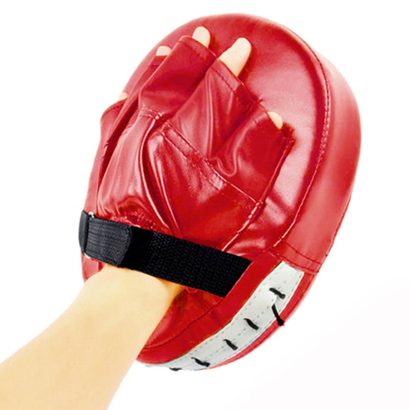 VORCOOL Pu Leather Boxing mitt Premium Punching pad Fitness Training Glove Indoor Decompression Equipment One Pair Red and Black 