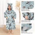 thumbnail image 4 of joogoo Wearable Blanket Hoodie for Anchors and Seashells Oversized Sherpa Hooded 3-14 YR M, 4 of 7