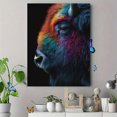 thumbnail image 4 of Colorful Bison Portrait Canvas Print Wall Art for Living Room Bedroom Office Den Dining Room, 4 of 8