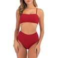 thumbnail image 1 of WREESH Women'S Female Split Swimsuit High Waist Plus Size Swimsuit, 1 of 9