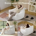 thumbnail image 5 of zyoiszvq Corduroy Bean Bag Chairs for Adults with Memory Foam Filling,Stuffed Lounge Floor Sofa Reading Chair with Armrests, 5 of 7