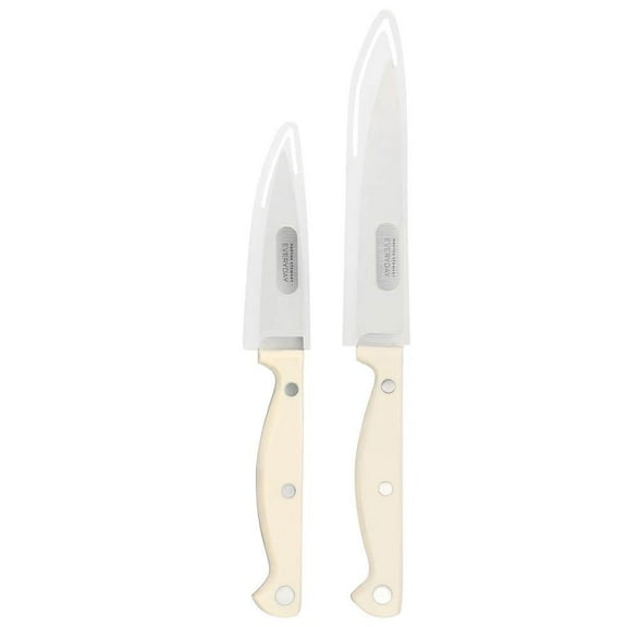Martha Stewart Everyday Keswick 2 Piece Cutlery and Sheath Set in Linen