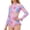A-Hot Pink6, variant on Girls Long Sleeve One Piece Swimsuit Summer Floral Print Rash Guard Bathing Suit For Kids 2-8Y Crew High Neck Zipper Trendy Swimwear