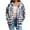Dark Gray, variant on Fashion Zip Up Hoodie Sweatshirts for Womens Plus Size Stripe Pockets Zipper Long Sleeved Regular Top Hooded Sweatshirts Coat Outwear