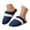 style-01 Navy, variant on Mens House Slippers Indoor Outdoor Mens House Memory Foam Slippers with Comfy Warm Plush Lining Slip On Felt Casual Comfortable Bedroom Shoes for Indoor&Outdoor Size 8 (Green,8)