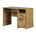 thumbnail image 2 of South Shore Tassio Computer Desk with Keyboard Tray, in Nordik Oak, 2 of 16