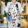 thumbnail image 6 of Scribble Dogs Apron-Garden Aprons for Women with Pockets-Cotton Linen Waterproof Kitchen Cooking Gardening Aprons Adjustable for Kitchen,Cooking,BBQ and Salon 33x27 Inch, 6 of 7