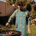 thumbnail image 4 of Chihuahua and Footprints Apron-Garden Aprons for Women with Pockets-Cotton Linen Waterproof Kitchen Cooking Gardening Aprons Adjustable for Kitchen,Cooking,BBQ and Salon 33x27 Inch, 4 of 7