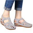 thumbnail image 3 of ClodeEU Woman Summer Fashion Casual Sandals Casual Flat Solid Color Loophole Shoes, 3 of 4