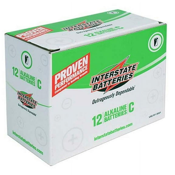 Interstate Batteries  Alkaline Battery C - 12 Count
