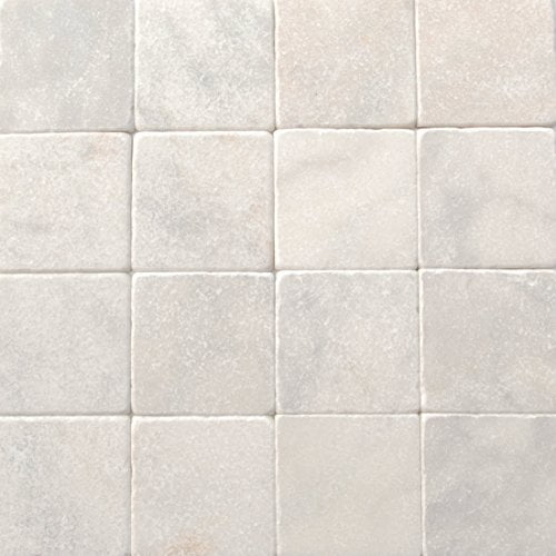 Bianco Venato 4x4 Tumbled Tiles (LOT of 5 SQ. FT.)