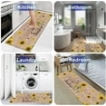 thumbnail image 3 of Vintage Kitchen Rugs and Mats Set of 2, Farm Retro Sunflowers Honeybee Non-Slip Floor Doormat Comfort Area Runner Rug and Mat, Retro Wood Board Indoor Entrance Carpet Home Decor, 3 of 6