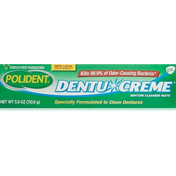 Polident Dentu Creme Denture Cleansing Toothpaste - 3.9 Oz (pack of 1)