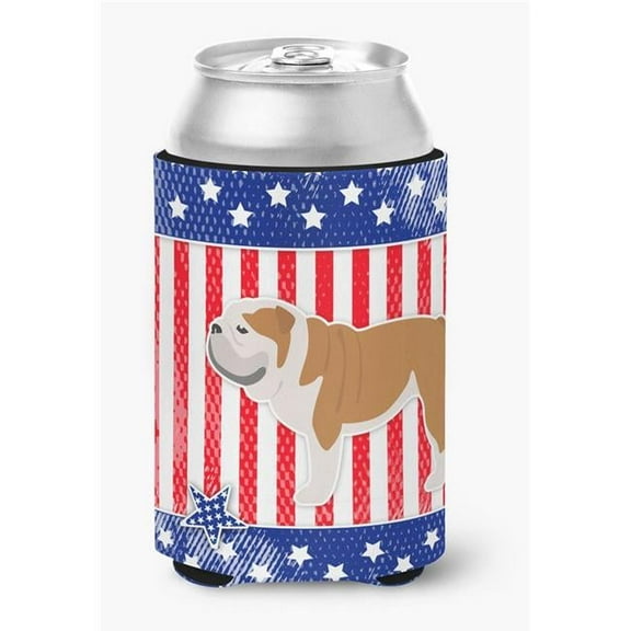 USA Patriotic English Bulldog Can or Bottle Hugger