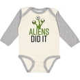 thumbnail image 3 of Inktastic Aliens DId It Boys or Girls Long Sleeve Baby Bodysuit, 3 of 5
