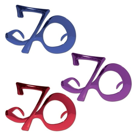 Pack of 6 Blue, Purple and Red