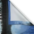 thumbnail image 3 of Ambesonne Nature Kitchen Curtains, Man Dog Lake Tree Moon, 55"x39", Sky Blue Black White, 3 of 3